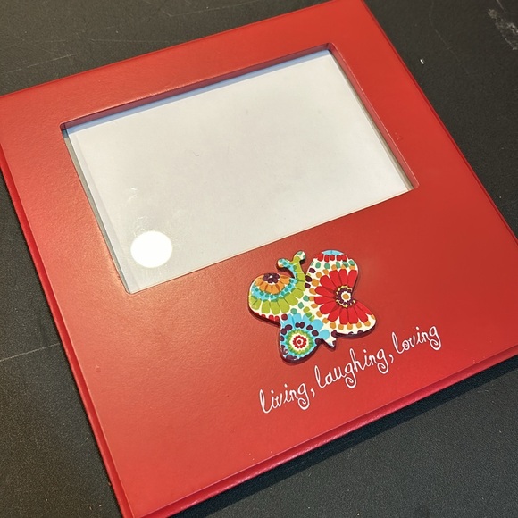 ‘Living, Laughing, Loving’ Red Picture Frame - Picture 1 of 6
